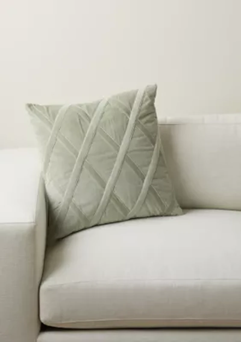 Velvet Criss Cross Decorative Pillow