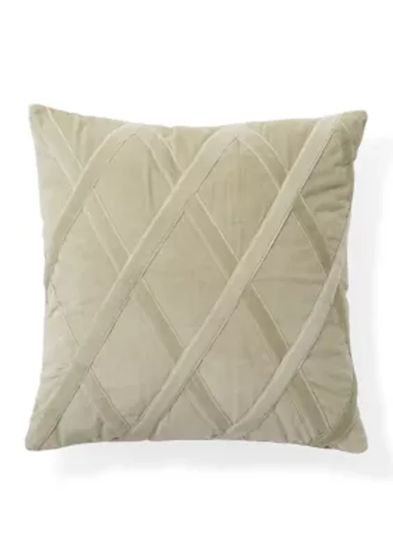 Velvet Criss Cross Decorative Pillow