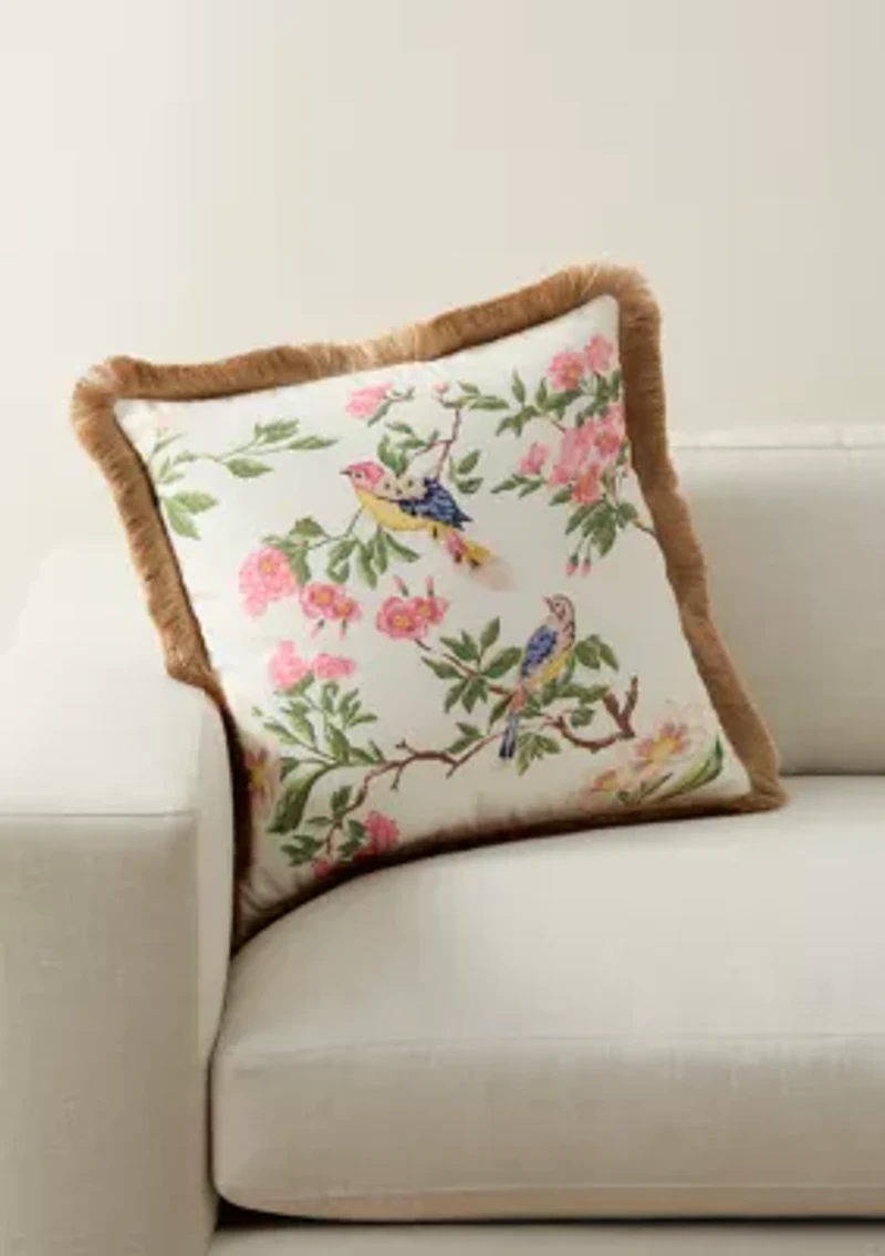 Floral Bird Pillow