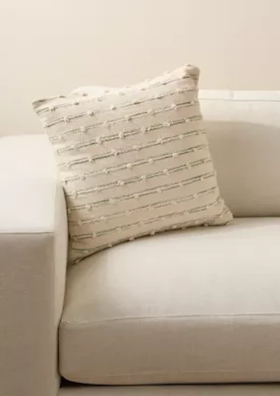 Embroidered Knot Throw Pillow