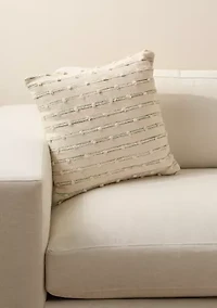 Embroidered Knot Throw Pillow