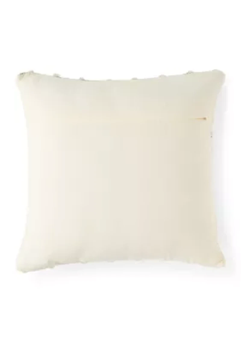 Embroidered Knot Throw Pillow