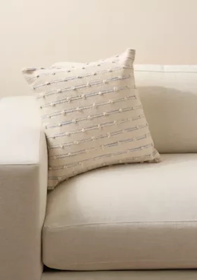 Embroidered Knot Throw Pillow