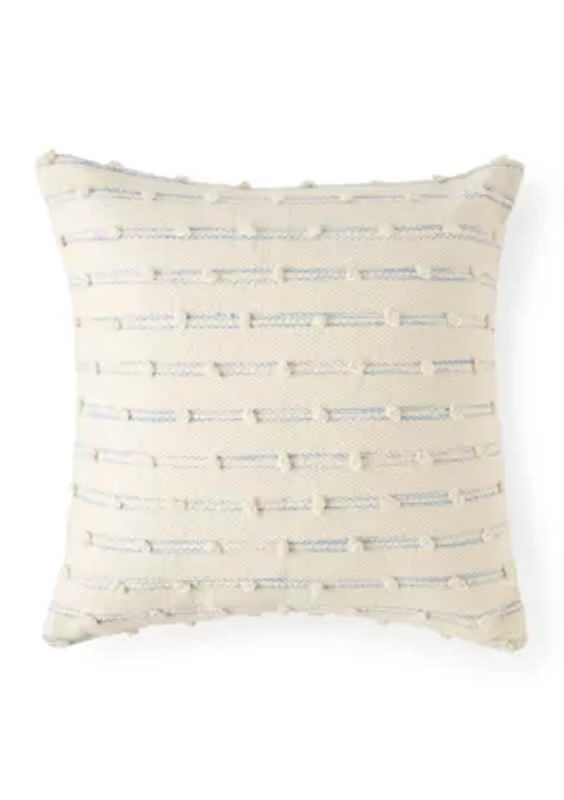 Embroidered Knot Throw Pillow