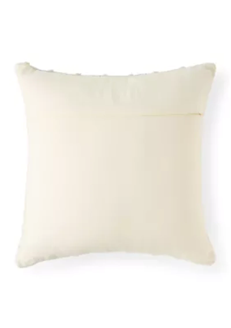 Embroidered Knot Throw Pillow