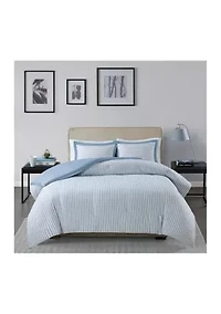 Hayden Reversible Stripe Duvet Cover Set