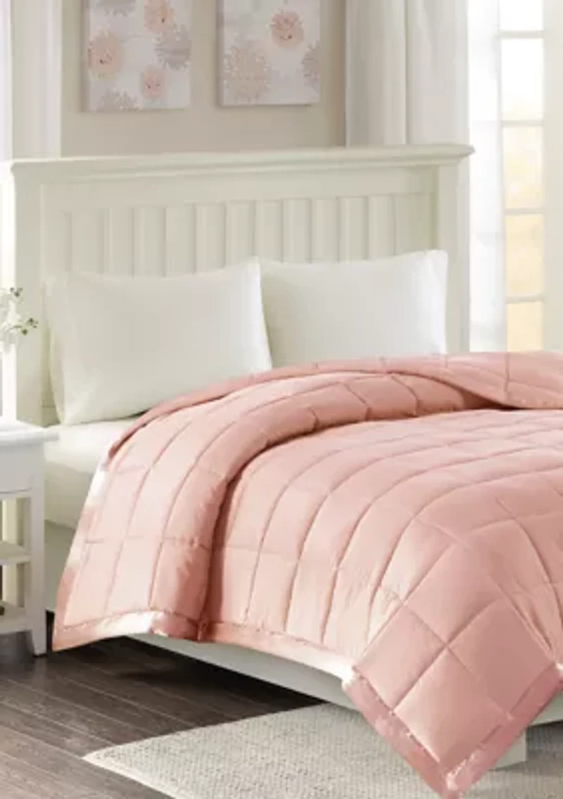 Windom Lightweight Down Alternative Blanket with Satin Trim