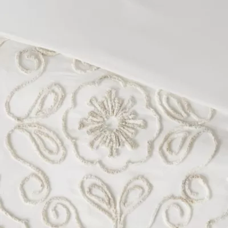 Violette 3 Piece Tufted Cotton Chenille  Coverlet Set
