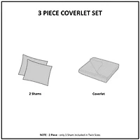 Violette 3 Piece Tufted Cotton Chenille  Coverlet Set