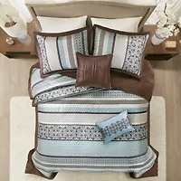 Princeton 5 Piece Reversible Jacquard Bedspread Set