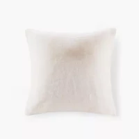 Sable Solid Faux Fur Square Decor Pillow