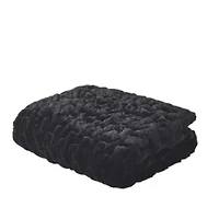 Ruched Fur Throw