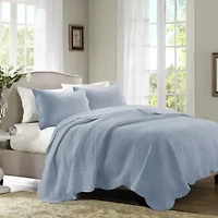 Tuscany 3 Piece Reversible Scalloped Edge Quilt Set