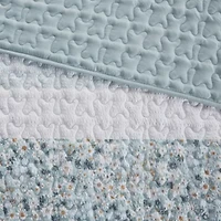 Caralie 4 Piece Seersucker Quilt Set with Throw Pillow