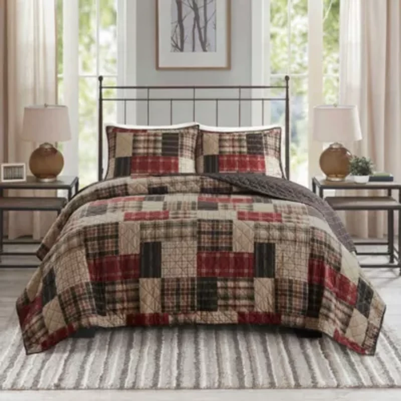 Timber 3 Piece Reversible Printed Quilt Set