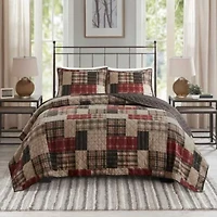 Timber 3 Piece Reversible Printed Quilt Set