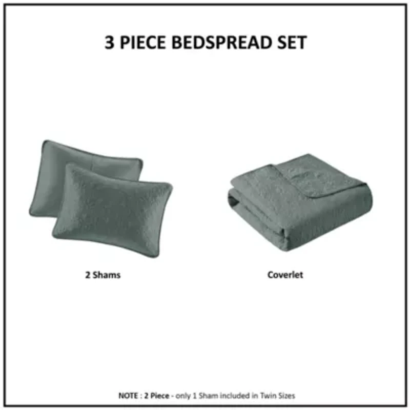 Quebec 3 Piece Reversible Quilt Set
