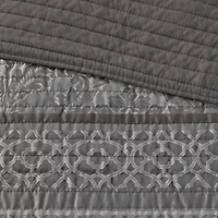 Bellagio 6 Piece Jacquard Quilt Set with Throw Pillows