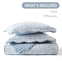 Darcy 3 Piece Print Quilt Set