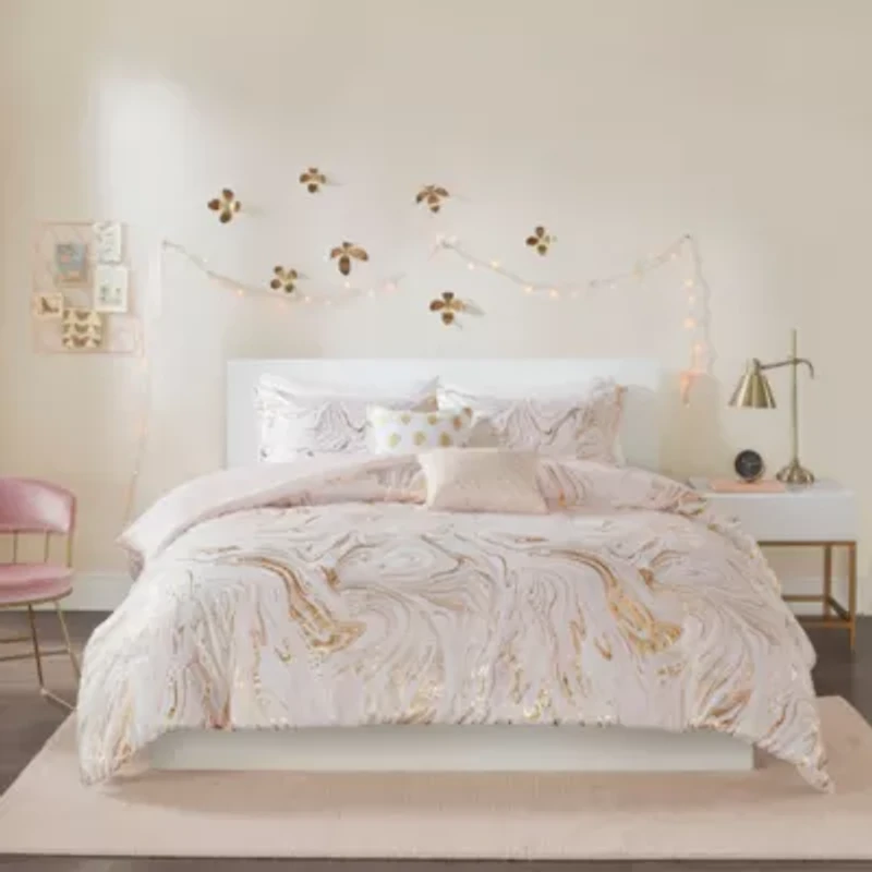 Rebecca Metallic Printed Duvet Cover Set