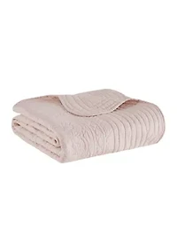 Tuscany Oversized Quilted Throw with Scalloped Edges