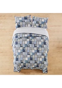 Ansara Blue Quilt Set