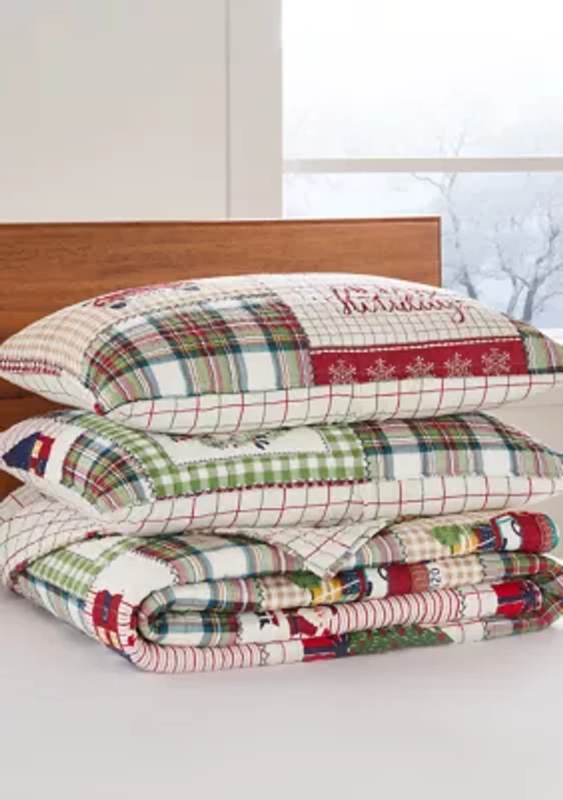 Christmas Cabin Quilt Set