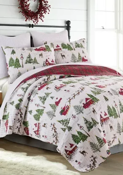 Santa's Sleigh Ride Quilt Set