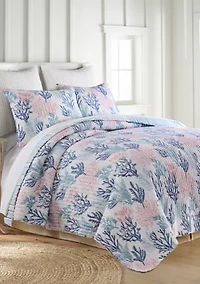 Coral Paradise Quilt Bedding Set