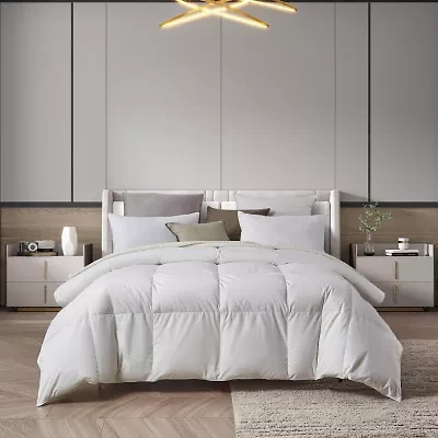 100% Organic Cotton Premium All Season White Down Comforter