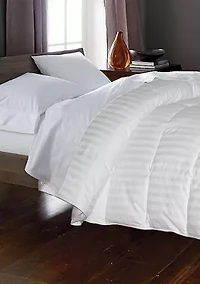 350 Thread Count Oversized Damask Cotton White Goose Down and Feather Comforter