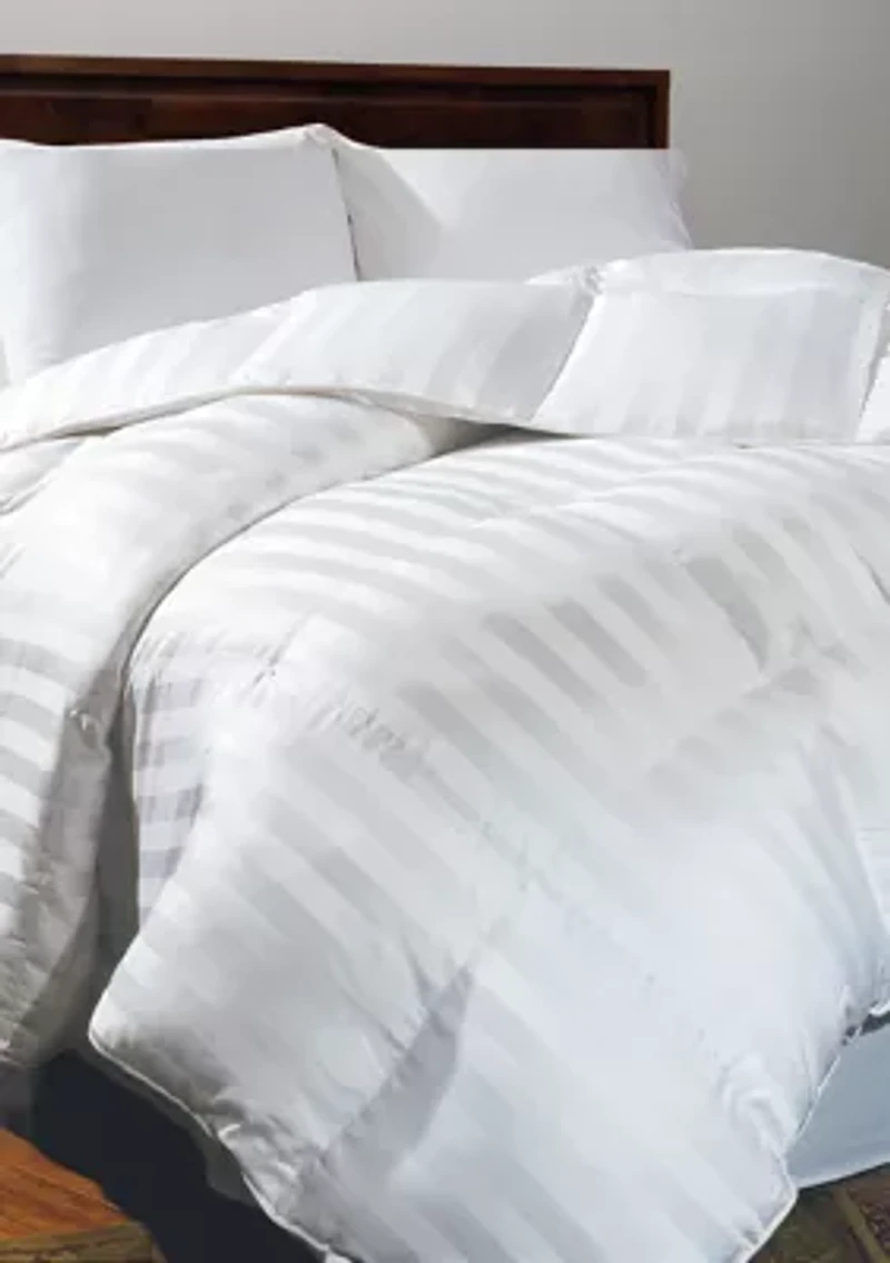 500 Thread Count Siberian Cotton Damask Stripe All Season Down Comforter