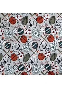 League Sports Gray Comforter Set with Basket Ball Pillow and Themed Wall Decals