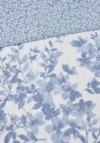 Philomena Blue Cotton Quilt Set