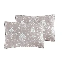 Jasper Taupe 2-3 Piece Soft Matelasse Jacquard Cotton Blend Quilt Set