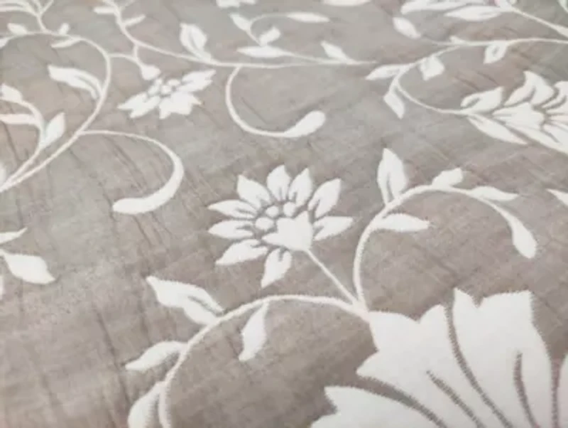 Jasper Taupe 2-3 Piece Soft Matelasse Jacquard Cotton Blend Quilt Set