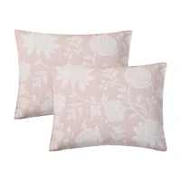 Rosewood Estate Pink 2-3 Piece Soft Woven Matelasse Jacquard Cotton Blend Quilt Set