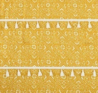Pasadena Medallion Yellow 2-3 Piece Microfiber Comforter Set with Tassels