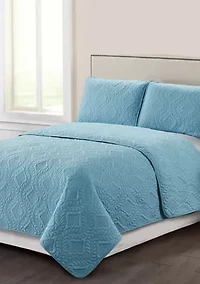 Bella Trellis Stitch Quilt Set