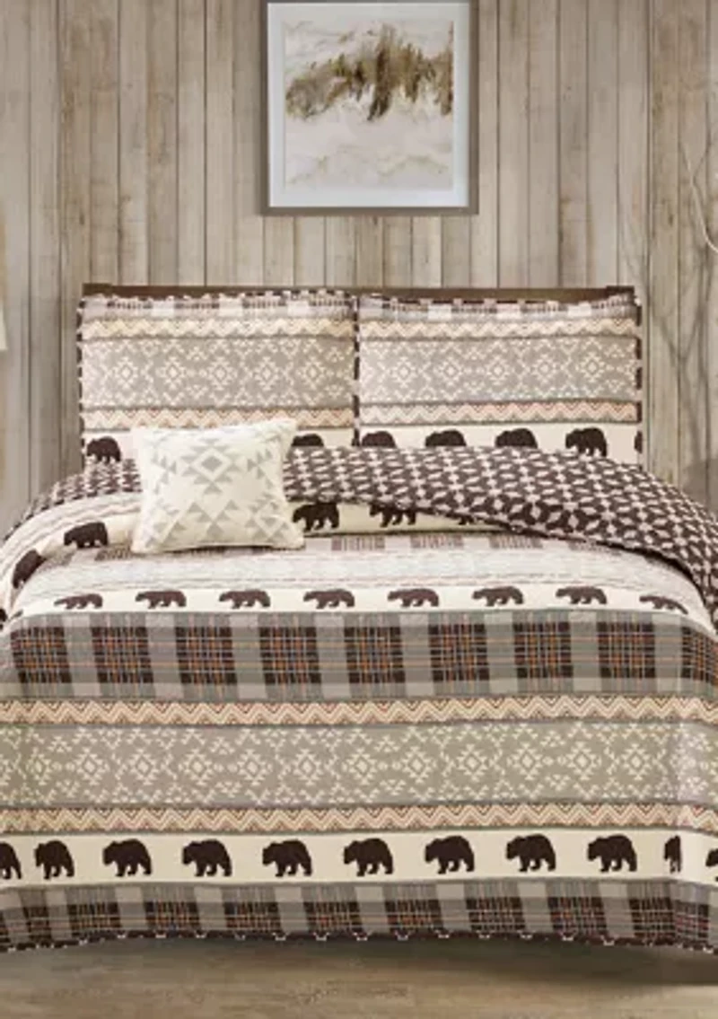Grizzly Reversible Quilt Set
