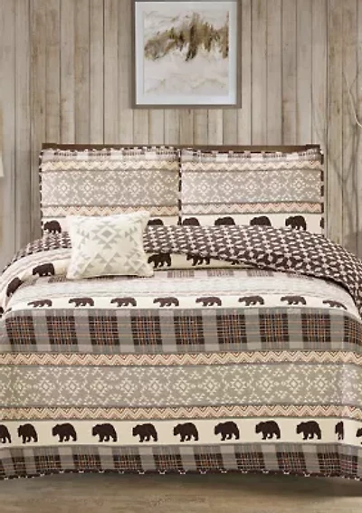 Grizzly Reversible Quilt Set