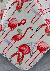 Fancy Flamingo Quilt Set