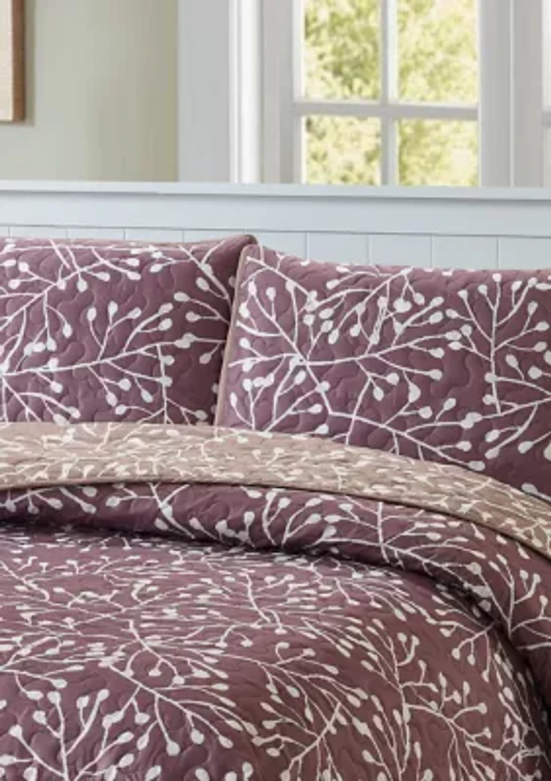 Blanche Branches Reversible Quilt Set