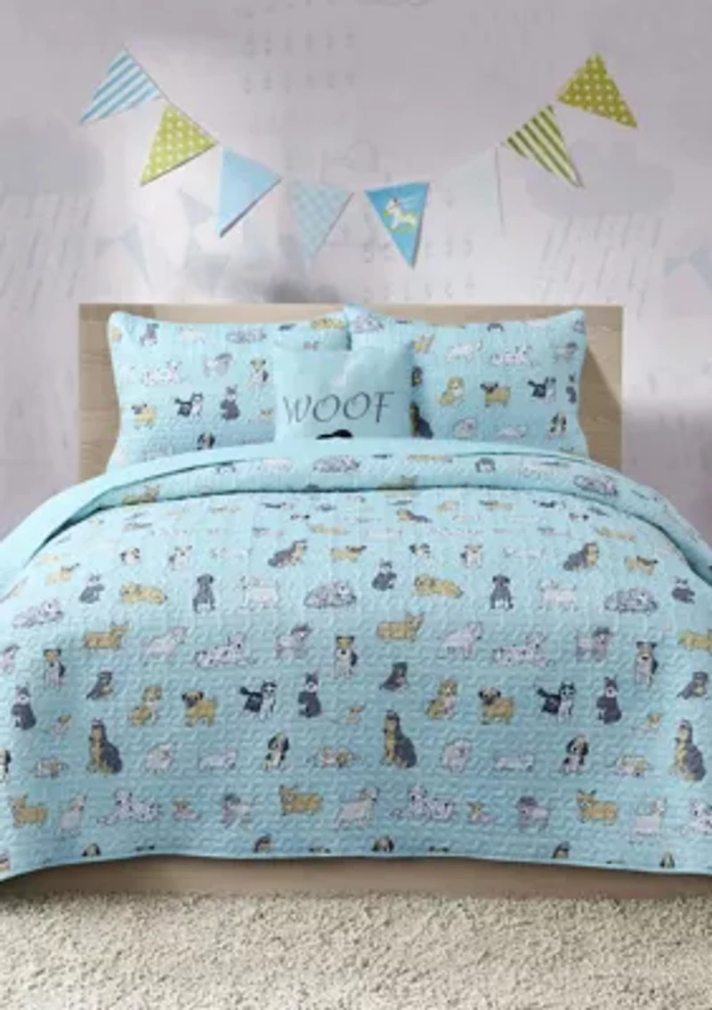 Puppies 3-Piece Quilt Set