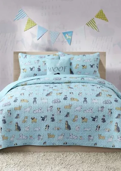 Puppies 3-Piece Quilt Set