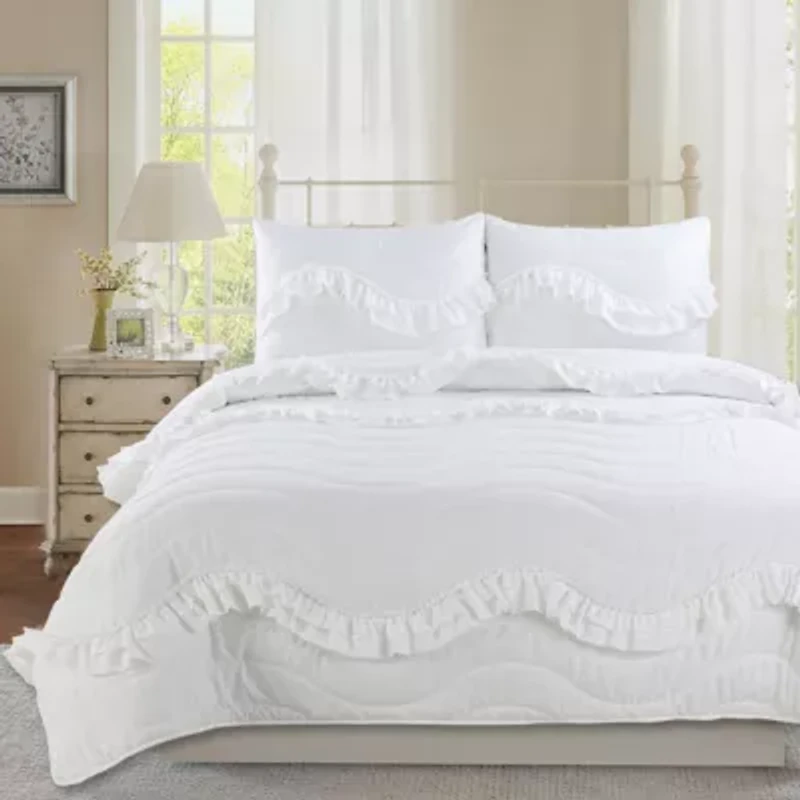 Charlotte Ruffle 3-piece Quilt Set