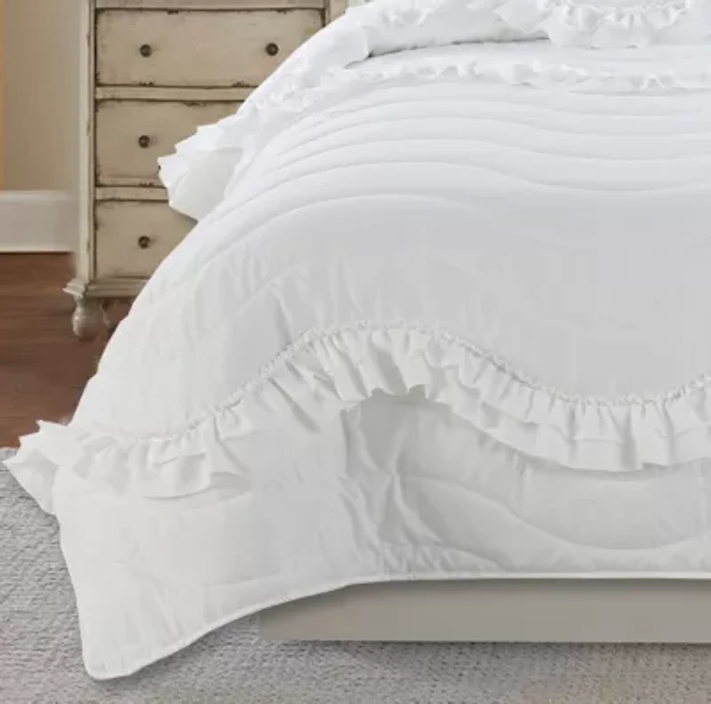 Charlotte Ruffle 3-piece Quilt Set