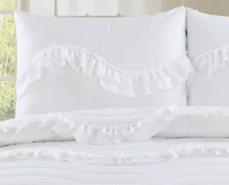 Charlotte Ruffle 3-piece Quilt Set