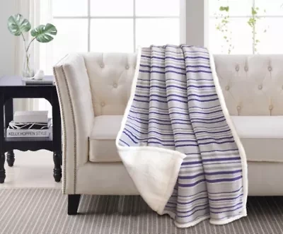 Myloo Stripe Reverse to Sherpa Throw