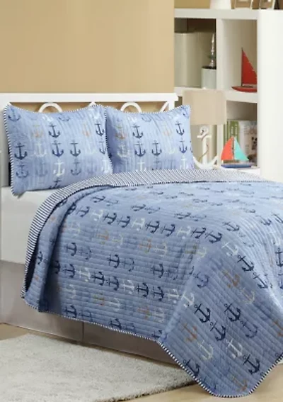 Anchors Away  3 Piece Quilt Set